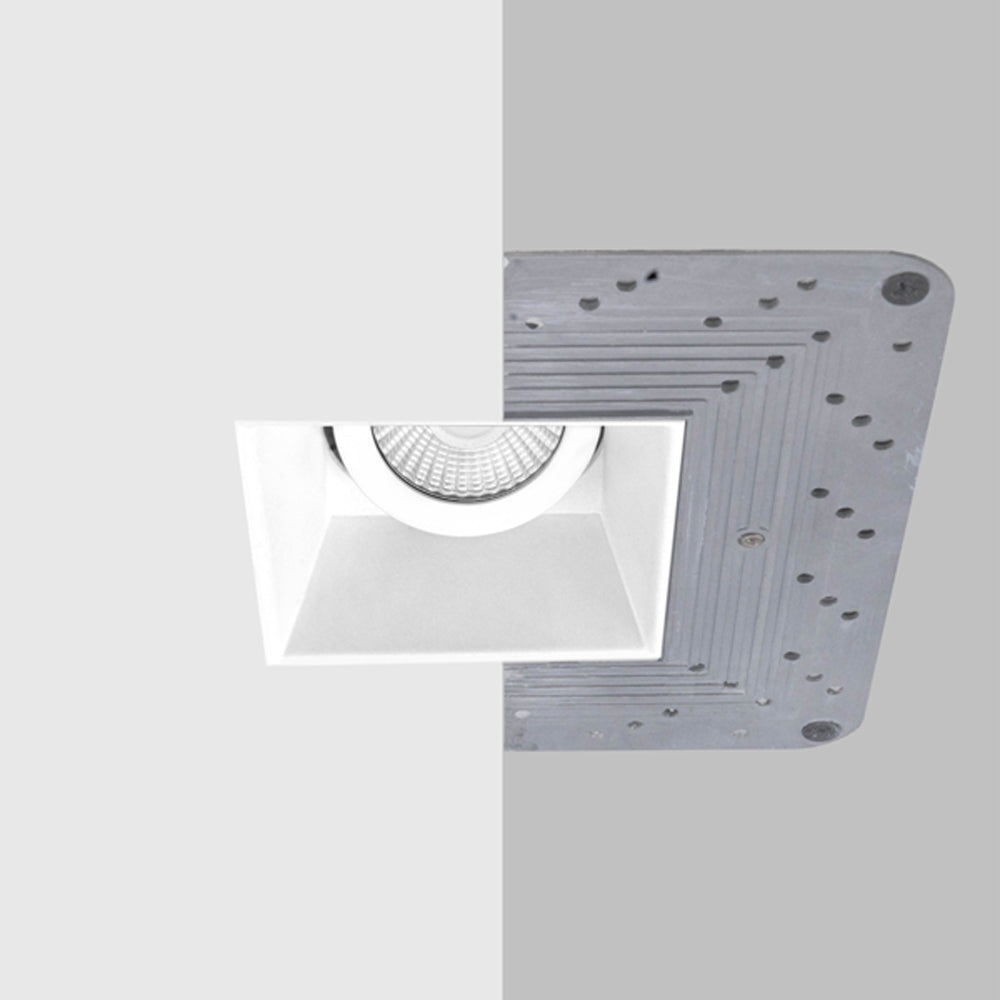 Pex™ 4" Square Adjustable Trimless Smooth Reflector Trim in Detail.