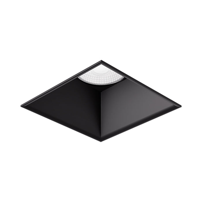 Pex™ 4" Square Trimless Smooth Reflector Trim in Black.