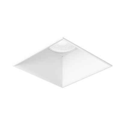 Pex™ 4" Square Trimless Smooth Reflector Trim in White.