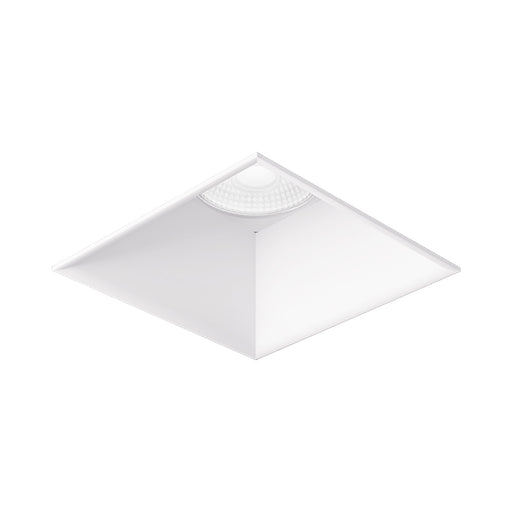 Pex™ 4" Square Trimless Smooth Reflector Trim in White.