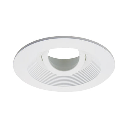 Unique™ 4" Round Baffle in White.