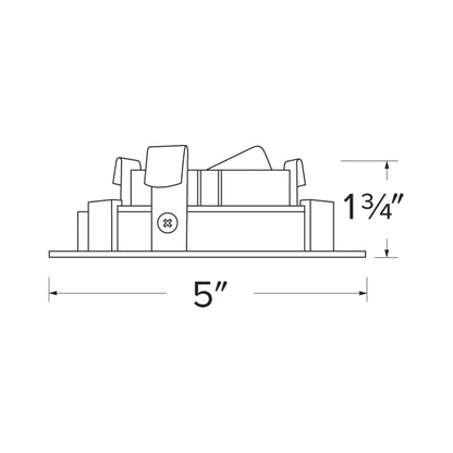 Unique™ 4" Round Baffle - line drawing.