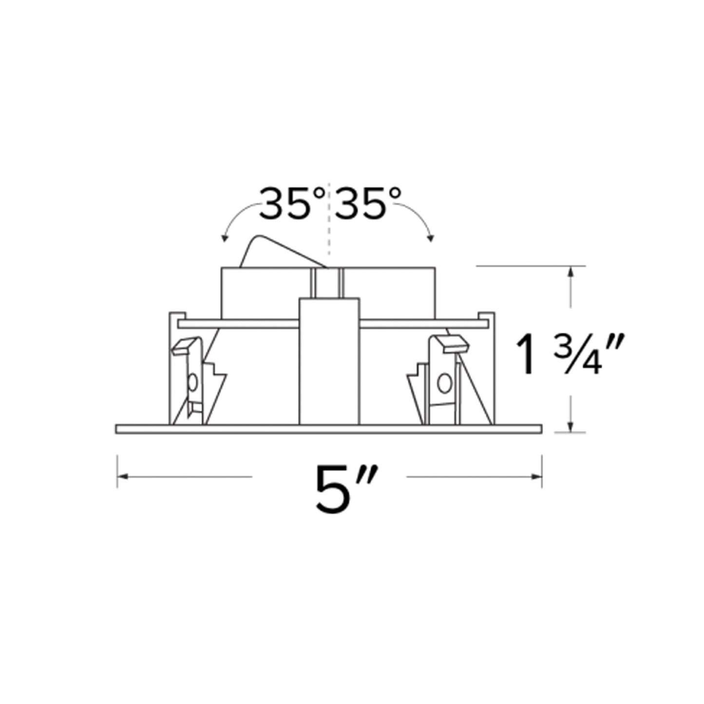 Unique™ 4" Round Deep Baffle - line drawing.