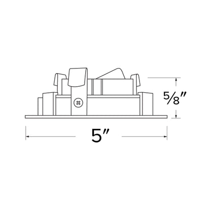 Unique™ 4" Round Reflector - line drawing.