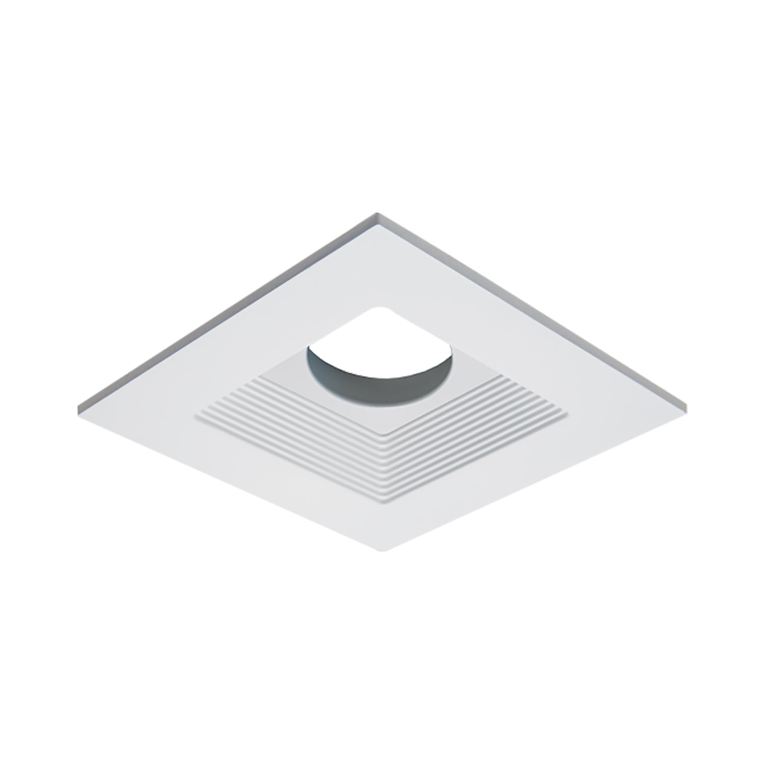 Unique™ 4" Square Baffle in White.