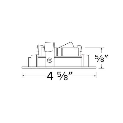 Unique™ 4" Square Baffle - line drawing.