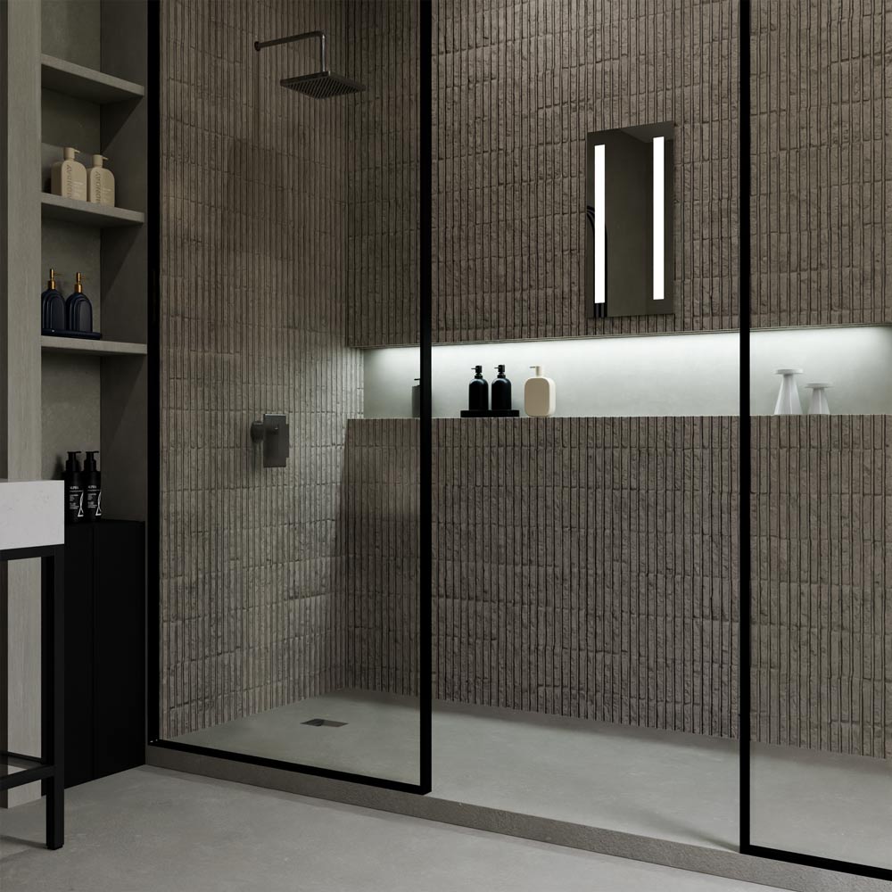 Acclaim LED Fog Free Mirror in bathroom.