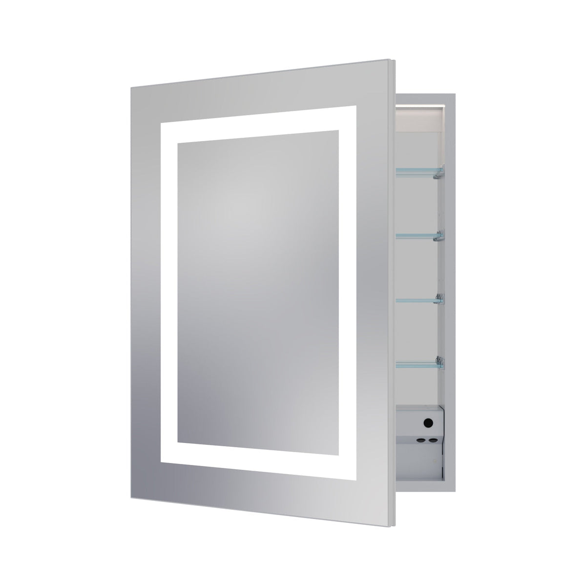 Ambiance LED Mirrored Cabinet Left Door Swing (Small).