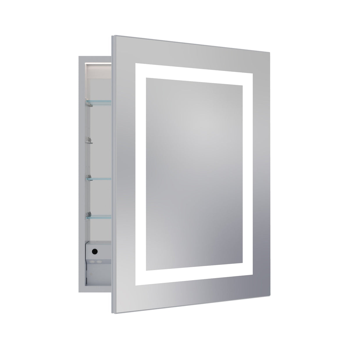 Ambiance LED Mirrored Cabinet Right Door Swing (Small).