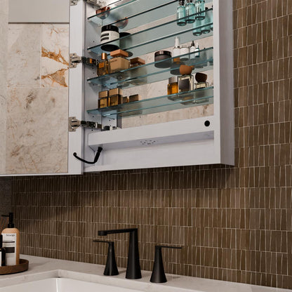 Ambiance LED Mirrored Cabinet in Detail.
