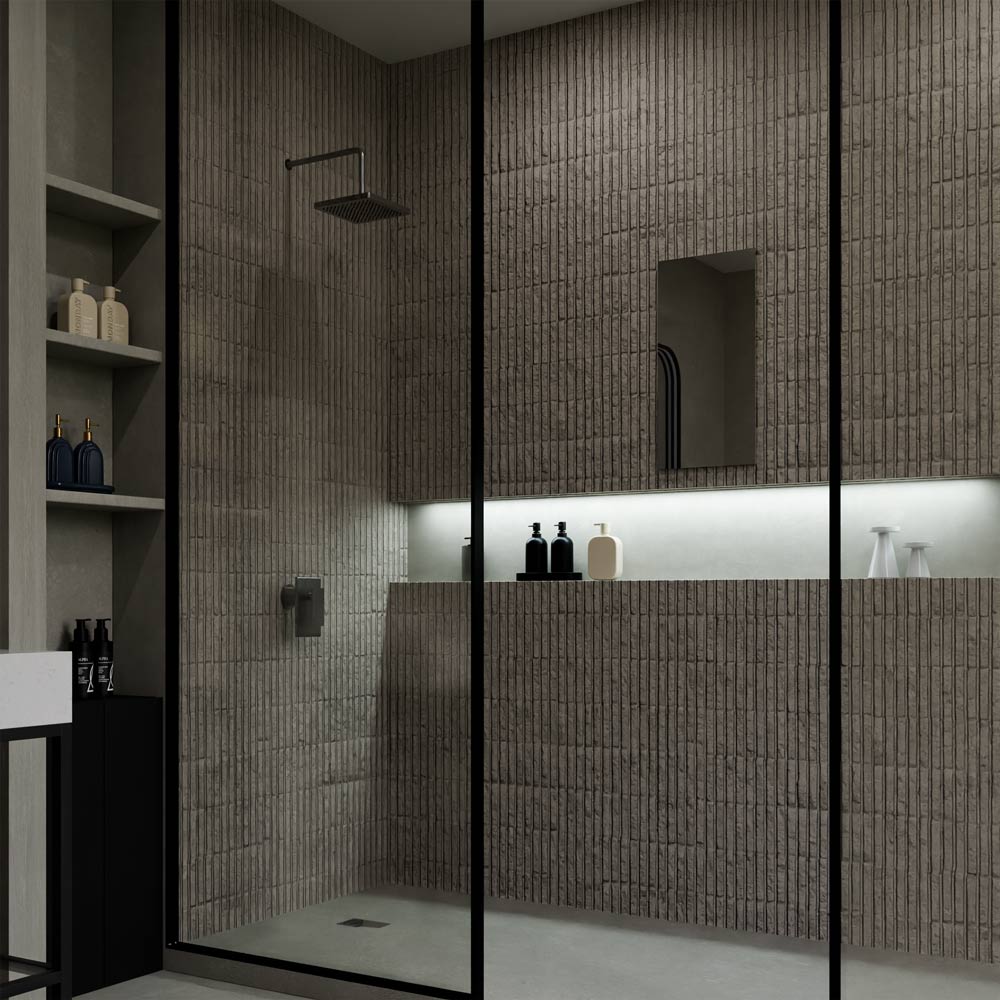 Aqua Fog Free Mirror in bathroom.