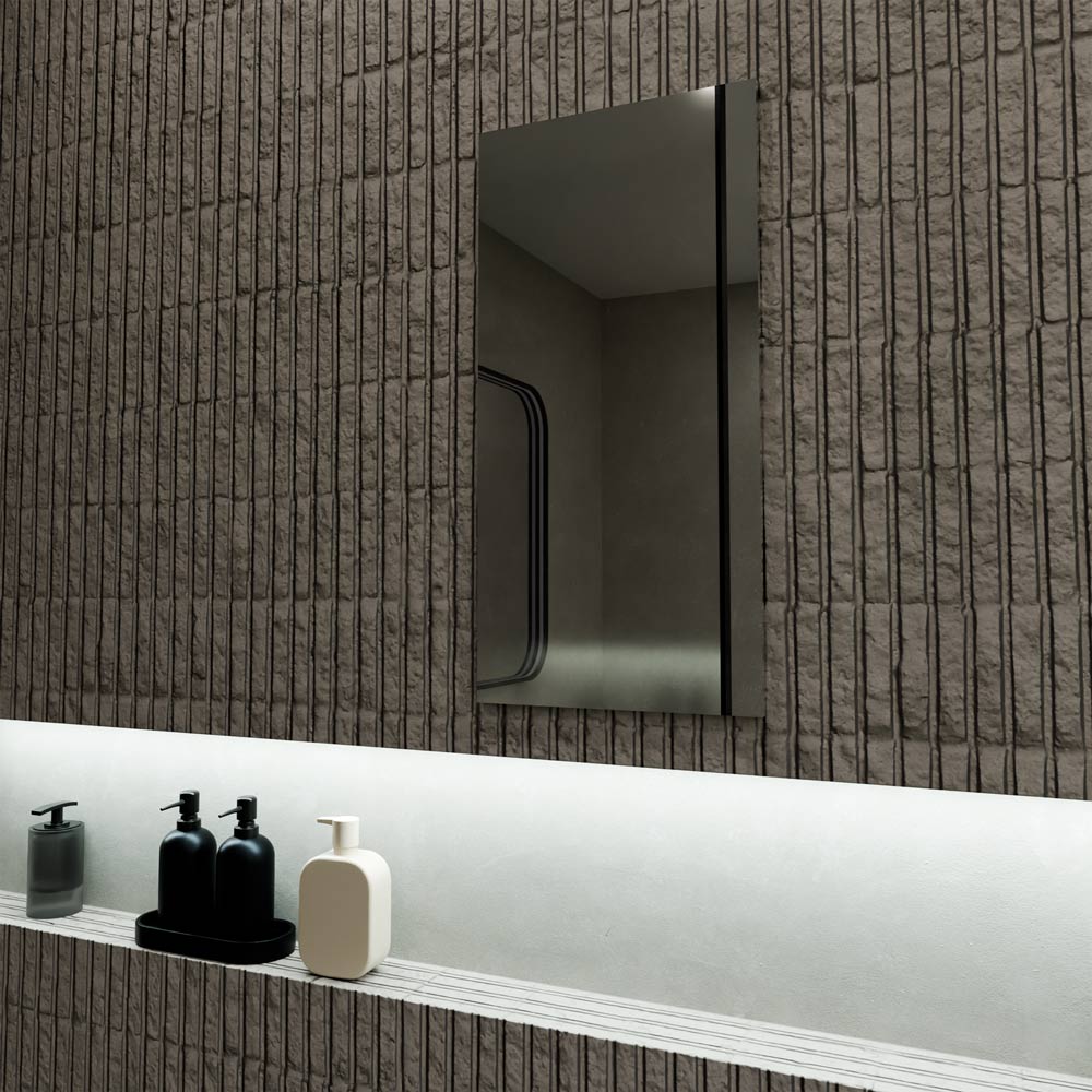 Aqua Fog Free Mirror in bathroom.