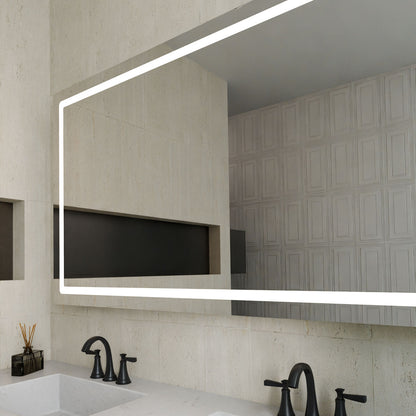 Aria LED Lighted Mirror in bathroom.