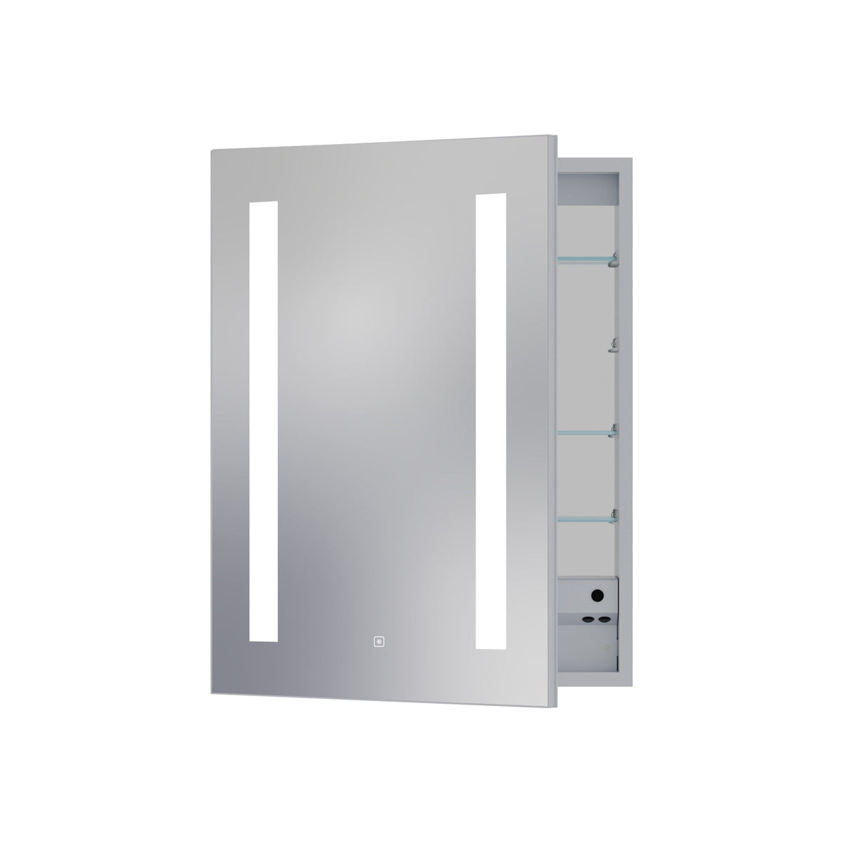 Ascension LED Mirrored Cabinet Left Door Swing (Small).
