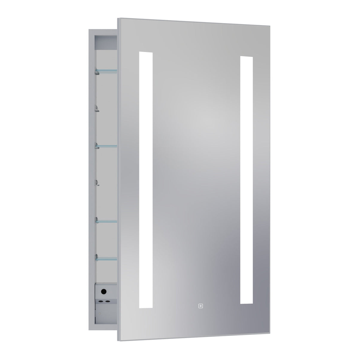 Ascension LED Mirrored Cabinet Right Door Swing (Large).