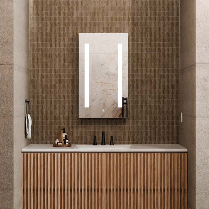Ascension LED Mirrored Cabinet in bathroom.