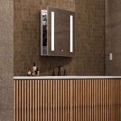 Ascension LED Mirrored Cabinet in bathroom.