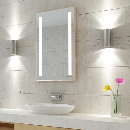 Ascension LED Wardrobe Mirror in bathroom.