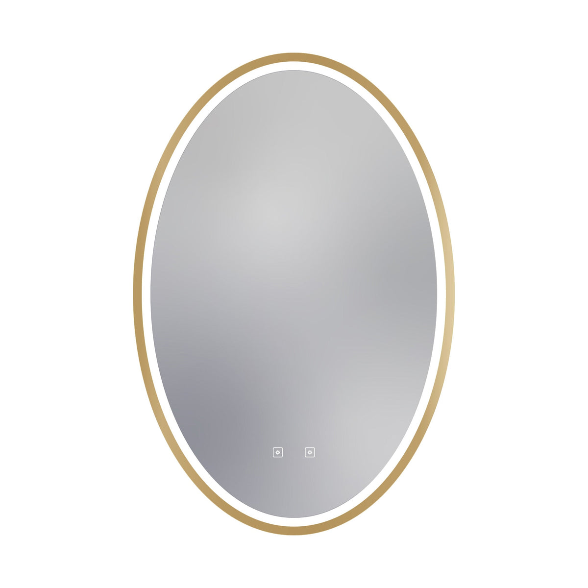 Brilliance LED Lighted Mirror in Brushed Brass (Small / 73W).