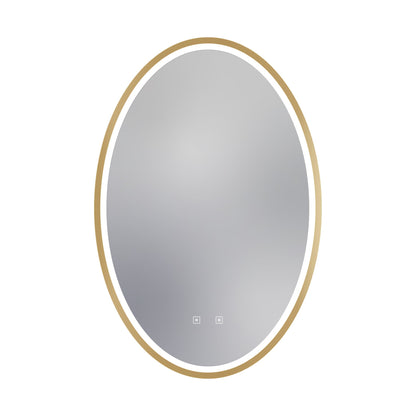 Brilliance LED Lighted Mirror in Brushed Brass (Small / 73W).