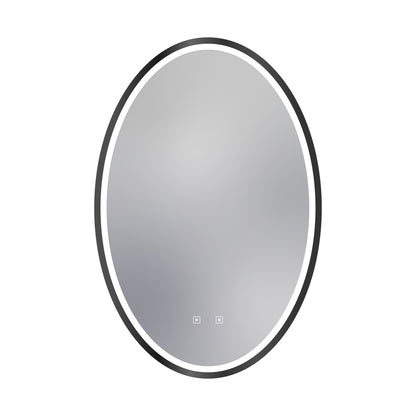 Brilliance LED Lighted Mirror in Matte Black (Small / 73W).