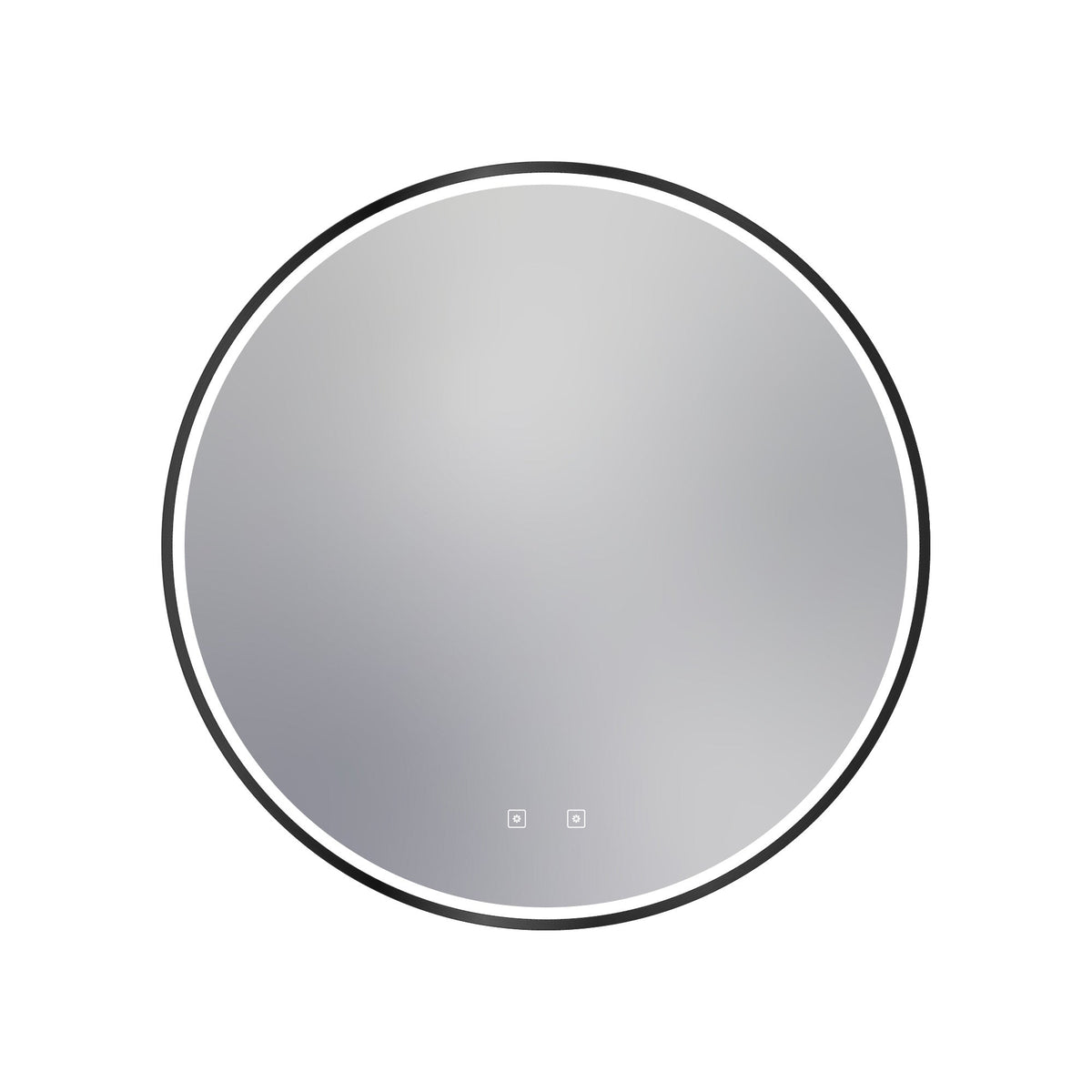 Brilliance LED Lighted Mirror in Matte Black (Medium / 72W).