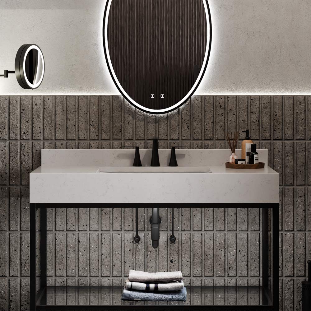 Brilliance LED Lighted Mirror in bathroom.