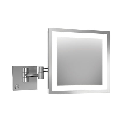 Elixir LED Makeup Mirror in Polished Stainless Steel.