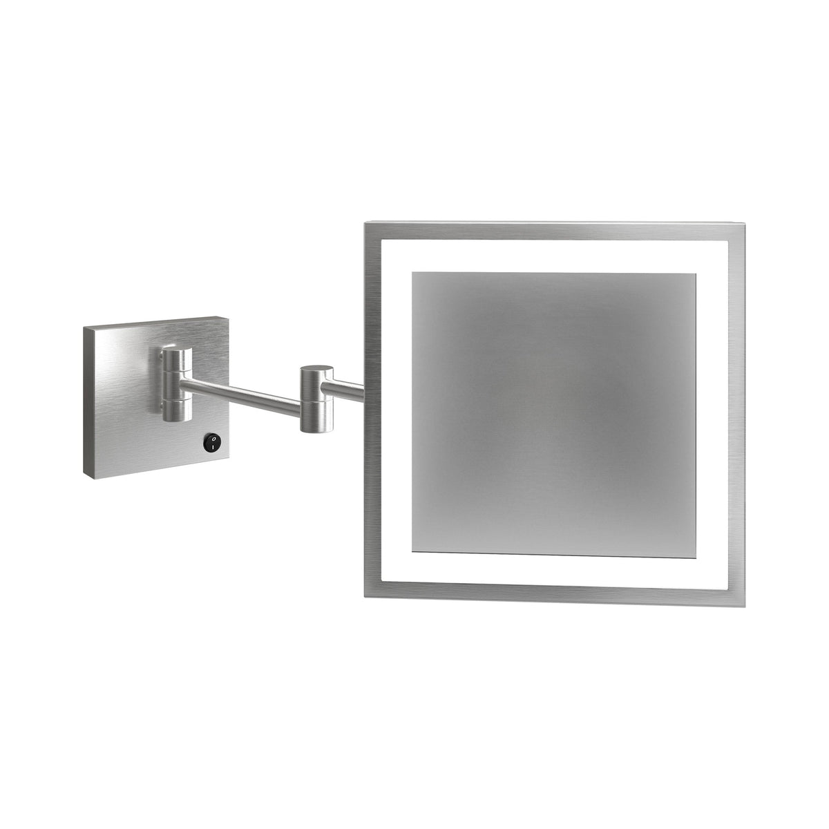 Elixir LED Makeup Mirror in Brushed Stainless Steel.
