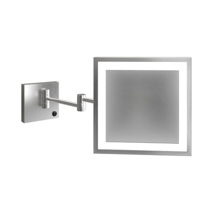 Elixir LED Makeup Mirror in Polished Stainless Steel.