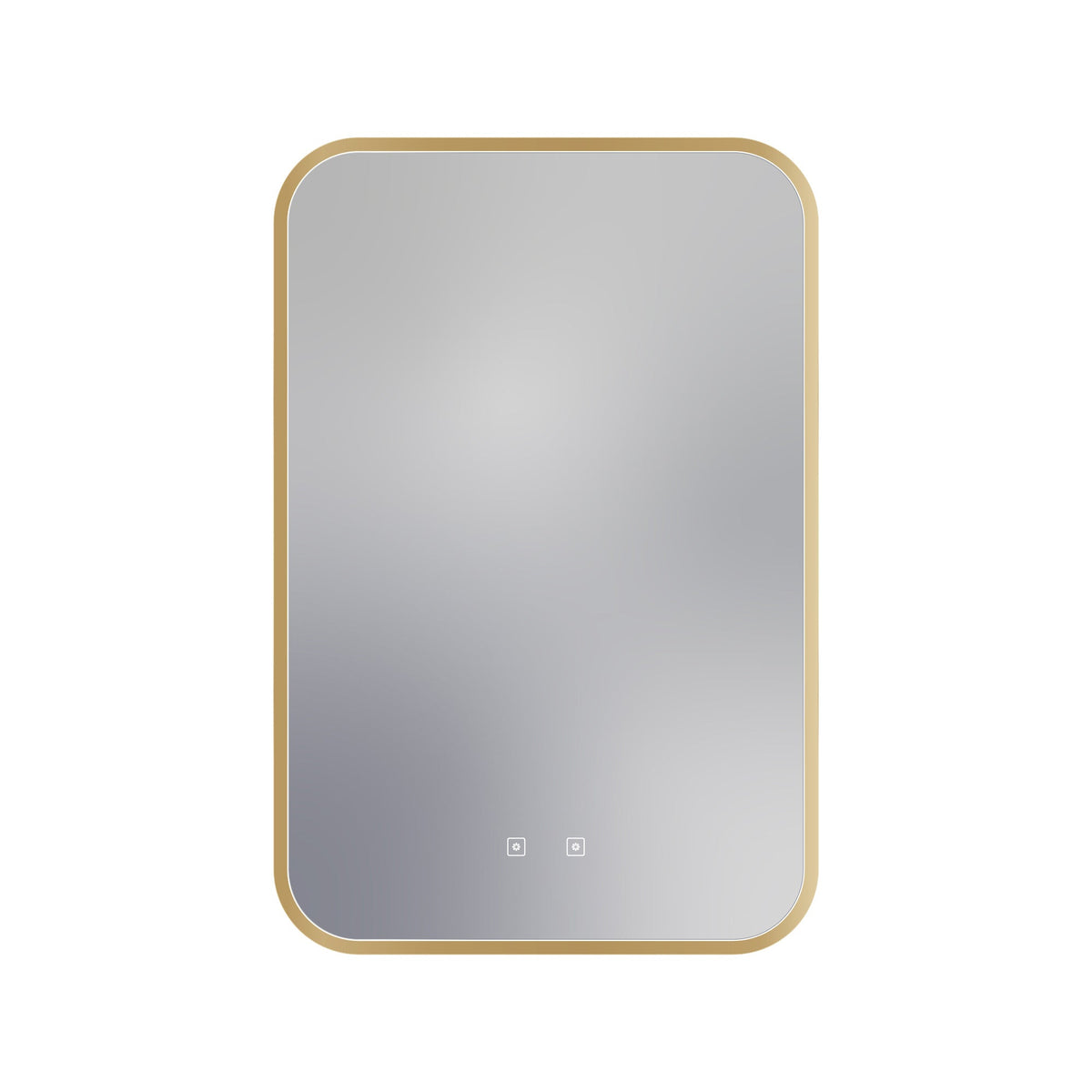 Eminence LED Lighted Mirror in Brushed Brass (36-Inch).