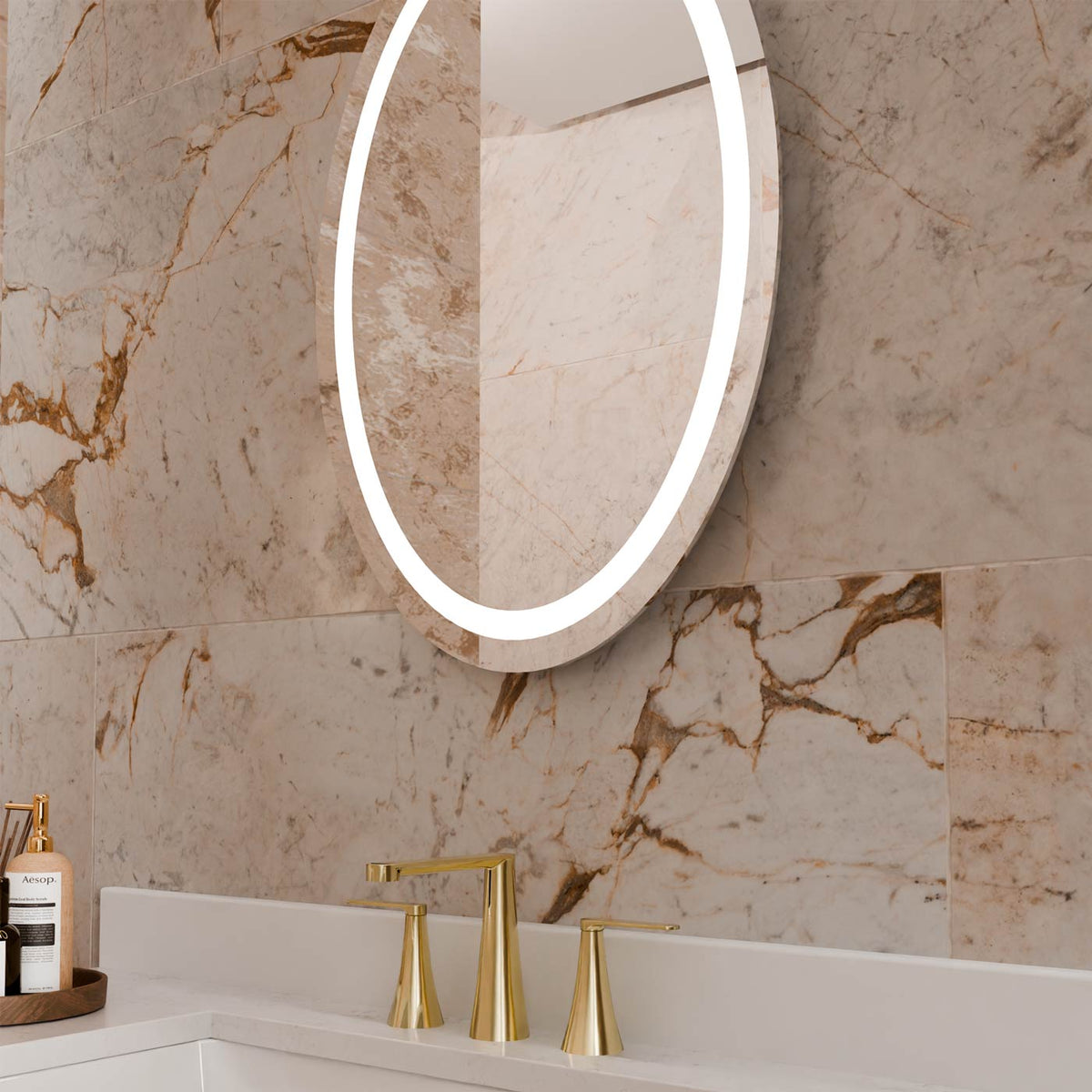 Eternity LED Lighted Mirror in Detail.