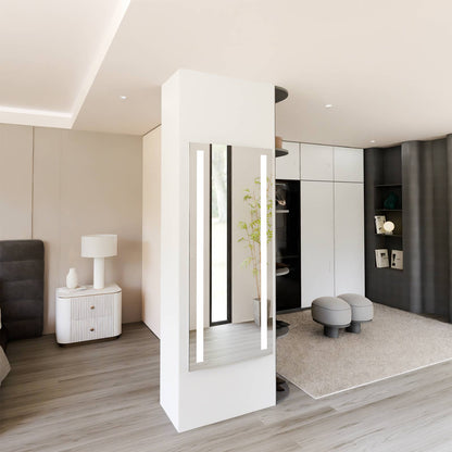 Fusion LED Wardrobe Mirror in bedroom.