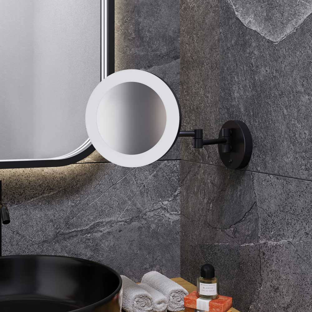 Glamour LED Makeup Mirror in bathroom.