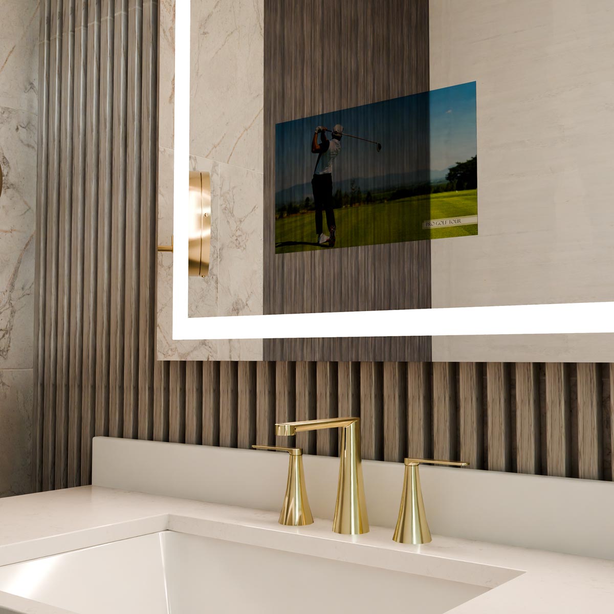 Integrity LED Lighted Mirror TV in Detail.
