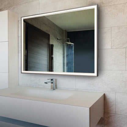 Radiance LED Lighted Mirror in bathroom.