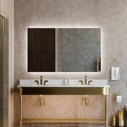 Serenity LED Lighted Mirror in bathroom.