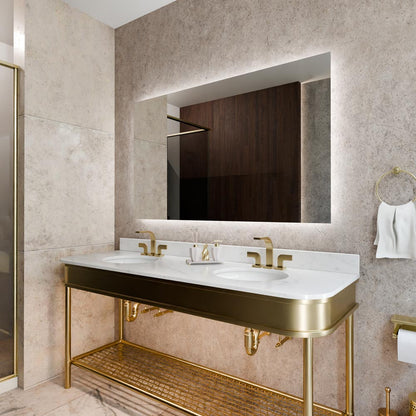 Serenity LED Lighted Mirror in bathroom.