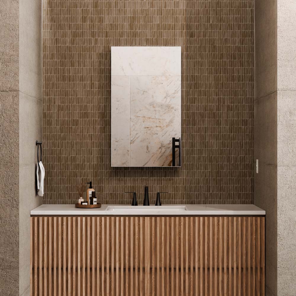 Simplicity Mirrored Cabinet in bathroom.
