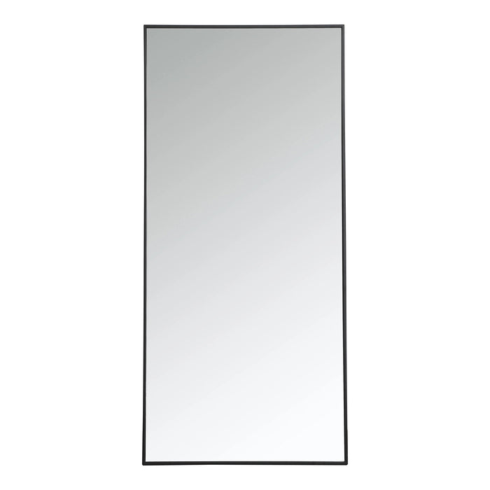 Elegant Rectangle Framed Mirror in Black (60-Inch).