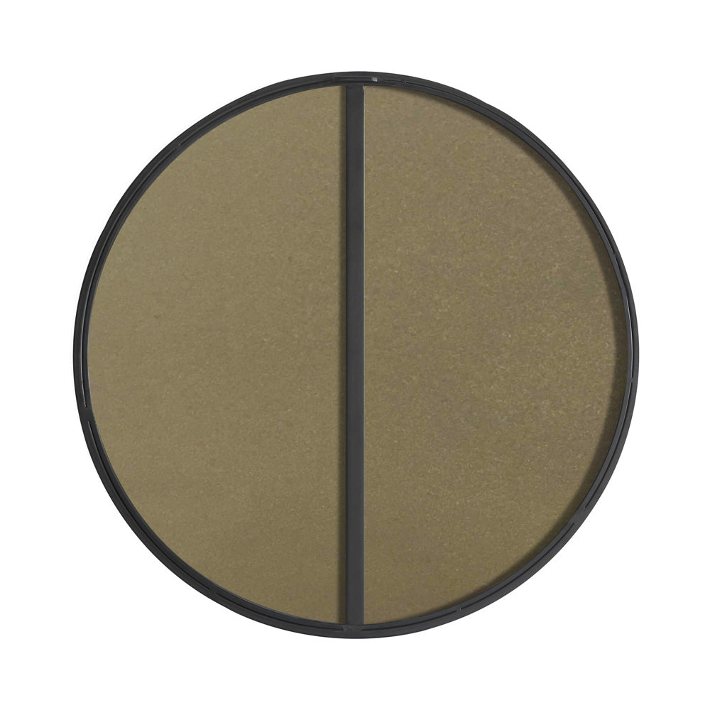 Elegant Round Framed Mirror in Detail.