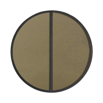 Elegant Round Framed Mirror in Detail.