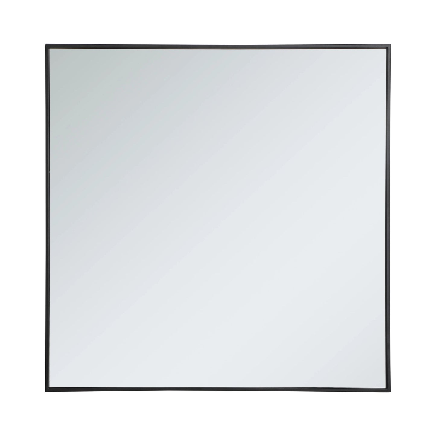 Elegant Square Framed Mirror in Black.