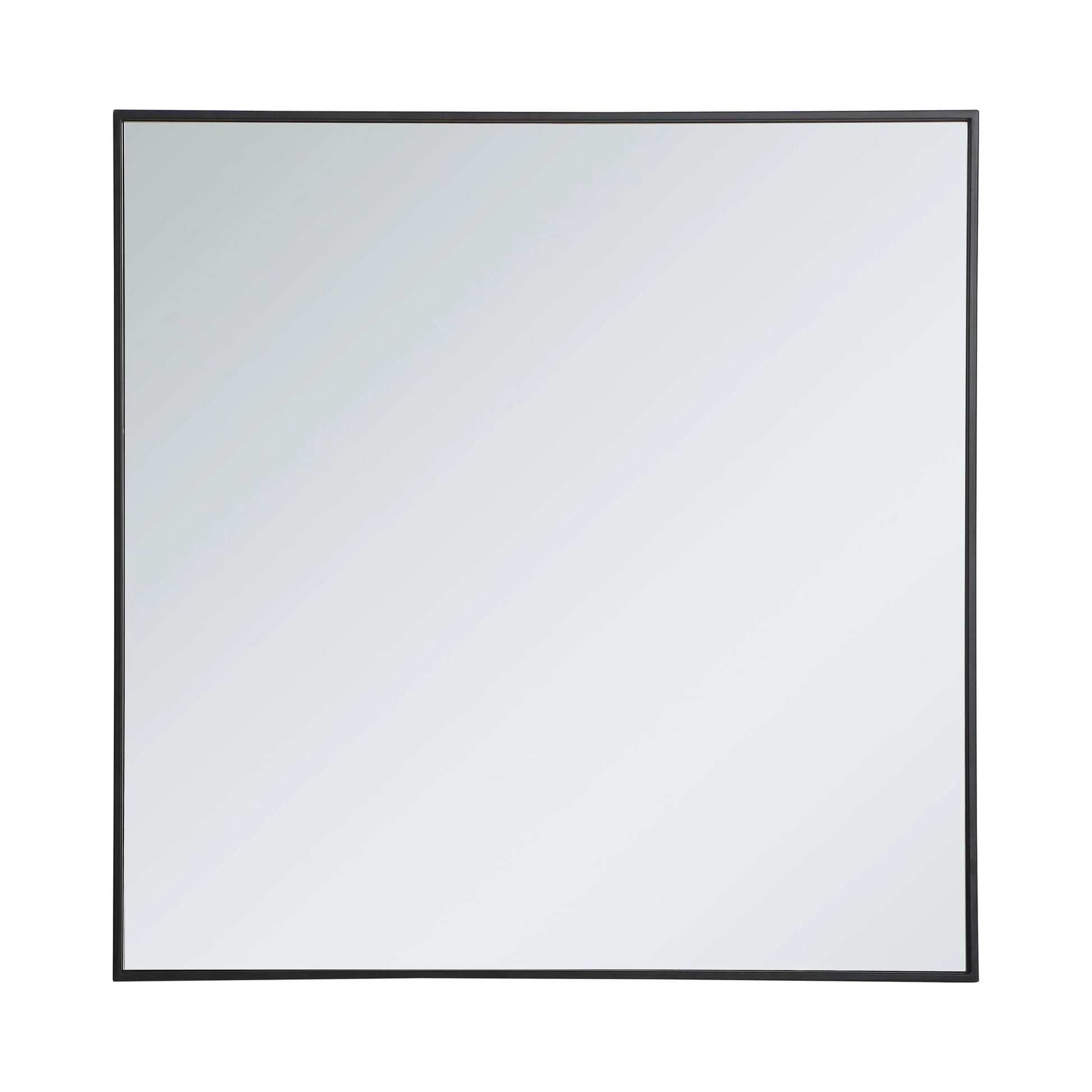 Elegant Square Framed Mirror in Black.