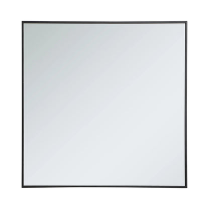 Elegant Square Framed Mirror in Black.
