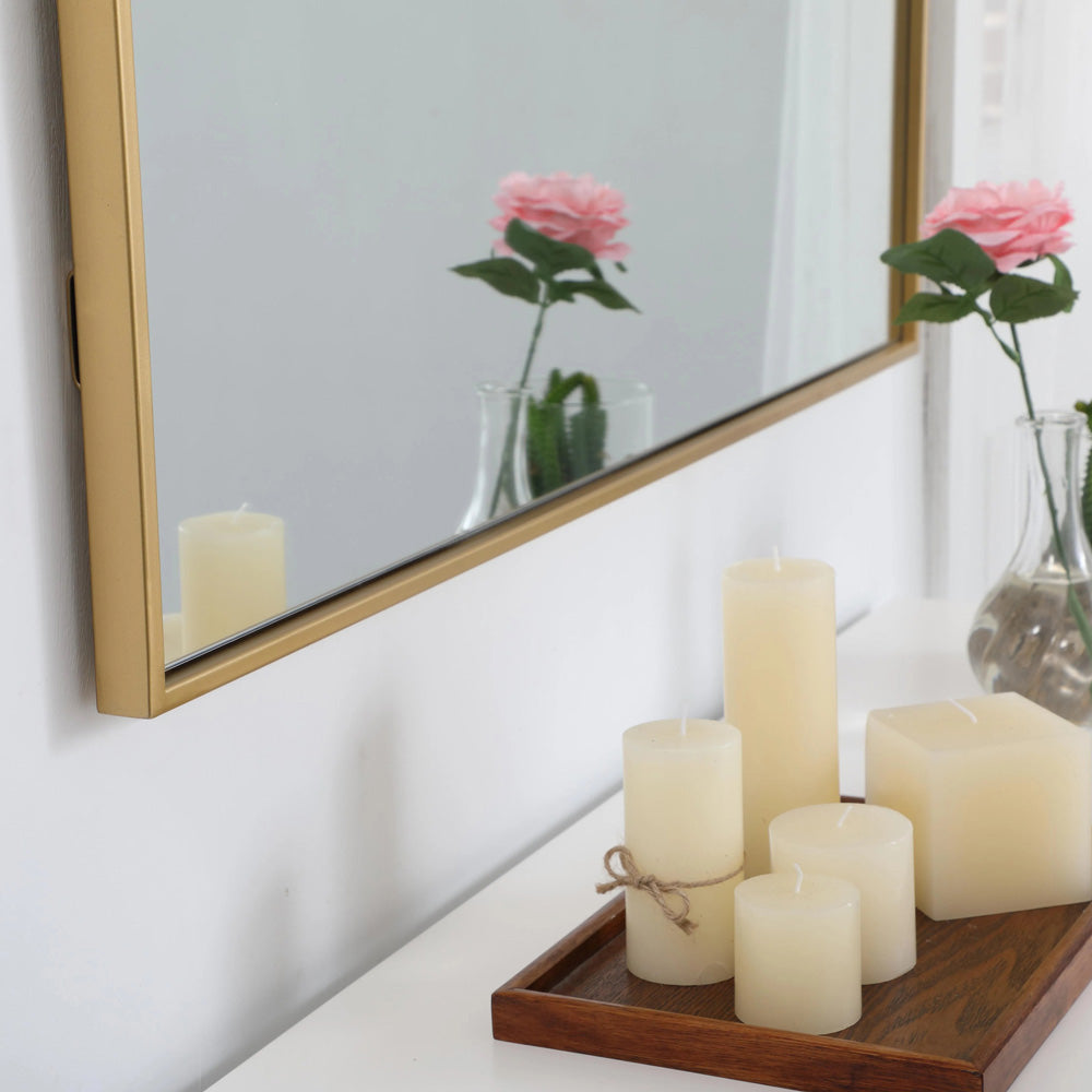 Elegant Square Framed Mirror in Detail.