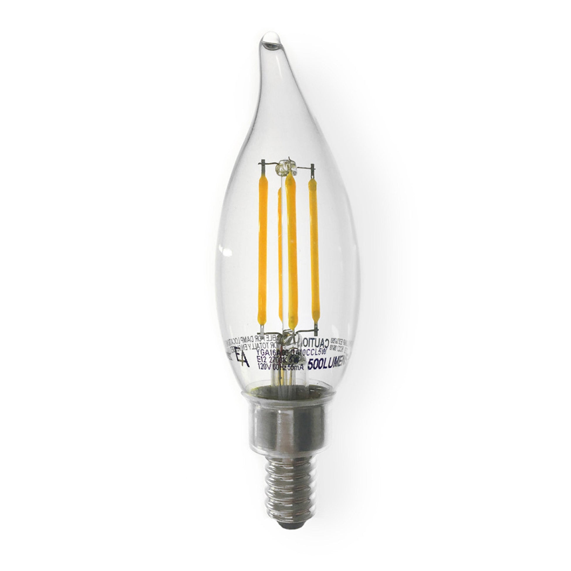 Emeryallen Candle Shaped E12 Base C10 Type 120V LED Bulb in Detail.