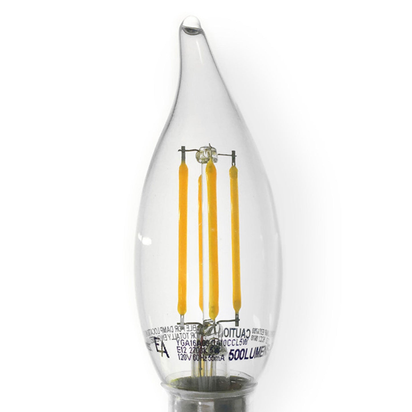 Emeryallen Candle Shaped E12 Base C10 Type 120V LED Bulb in Detail.