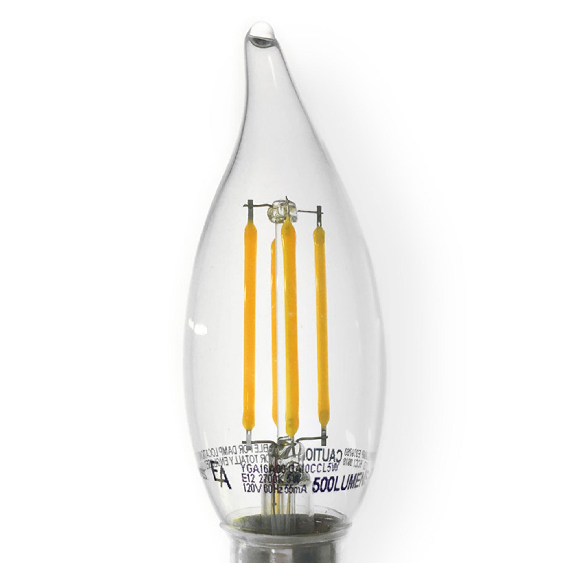 Emeryallen Candle Shaped E12 Base C10 Type 120V LED Bulb in Detail.