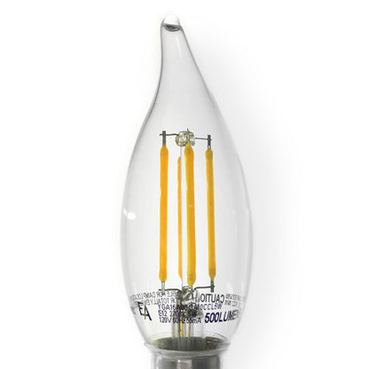 Emeryallen Candle Shaped E12 Base C10 Type 120V LED Bulb in Detail.